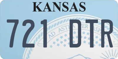 KS license plate 721DTR