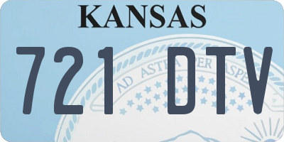 KS license plate 721DTV