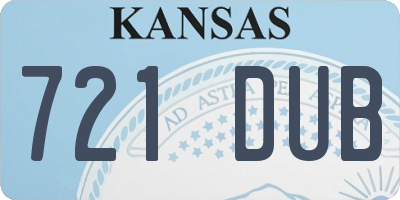 KS license plate 721DUB