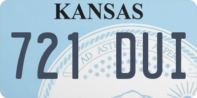KS license plate 721DUI