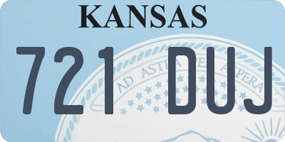 KS license plate 721DUJ
