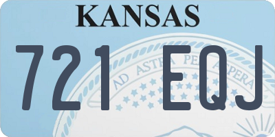 KS license plate 721EQJ