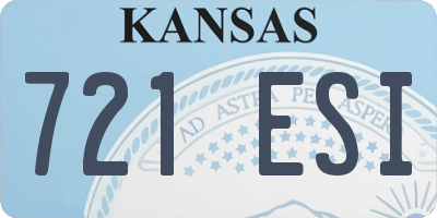 KS license plate 721ESI