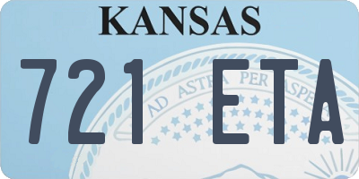 KS license plate 721ETA