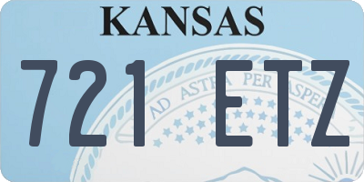 KS license plate 721ETZ