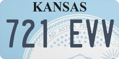 KS license plate 721EVV