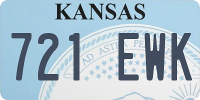 KS license plate 721EWK