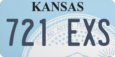 KS license plate 721EXS