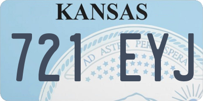KS license plate 721EYJ