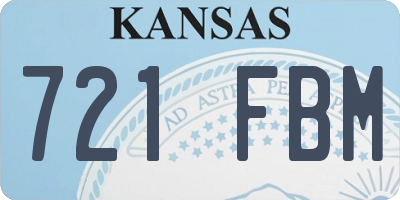 KS license plate 721FBM
