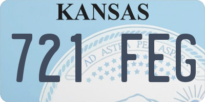 KS license plate 721FEG