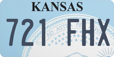 KS license plate 721FHX
