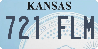 KS license plate 721FLM
