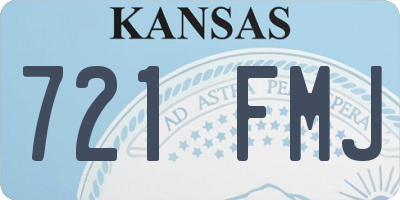 KS license plate 721FMJ
