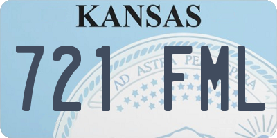 KS license plate 721FML