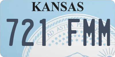 KS license plate 721FMM