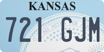 KS license plate 721GJM