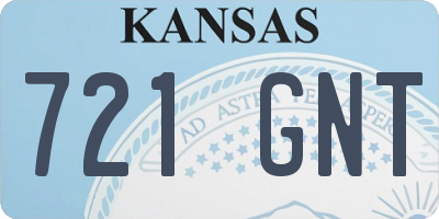 KS license plate 721GNT