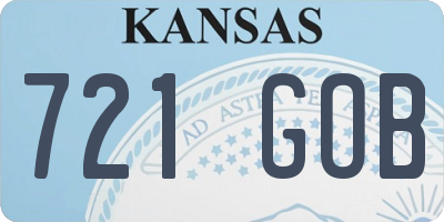 KS license plate 721GOB
