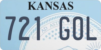 KS license plate 721GOL