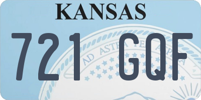 KS license plate 721GQF