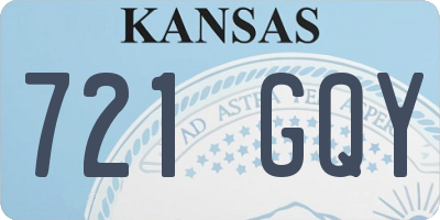 KS license plate 721GQY