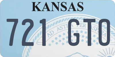 KS license plate 721GTO