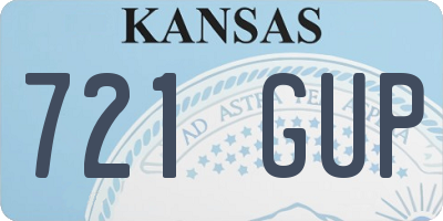 KS license plate 721GUP