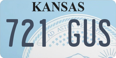 KS license plate 721GUS