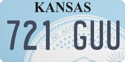 KS license plate 721GUU
