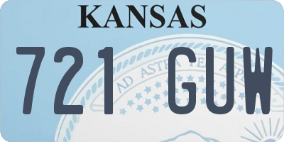 KS license plate 721GUW