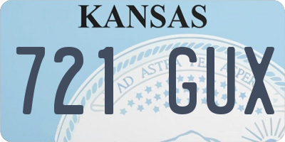 KS license plate 721GUX