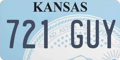 KS license plate 721GUY