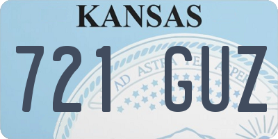 KS license plate 721GUZ