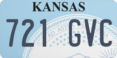KS license plate 721GVC
