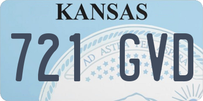 KS license plate 721GVD