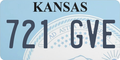 KS license plate 721GVE