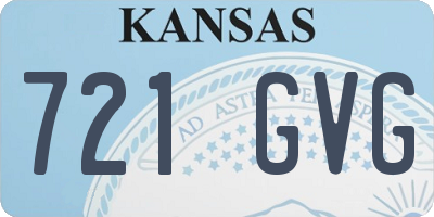 KS license plate 721GVG
