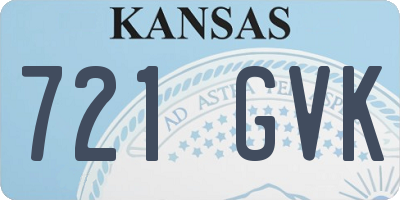 KS license plate 721GVK