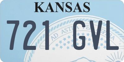 KS license plate 721GVL