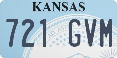 KS license plate 721GVM