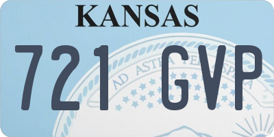 KS license plate 721GVP