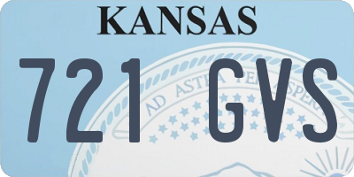 KS license plate 721GVS