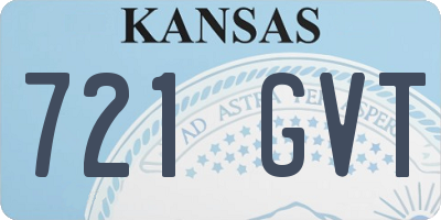 KS license plate 721GVT