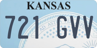 KS license plate 721GVV
