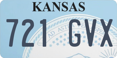 KS license plate 721GVX