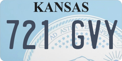 KS license plate 721GVY