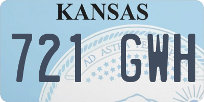 KS license plate 721GWH