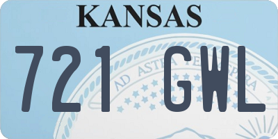 KS license plate 721GWL