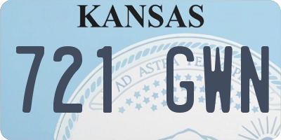 KS license plate 721GWN